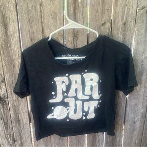 Black matter cropped T-shirt